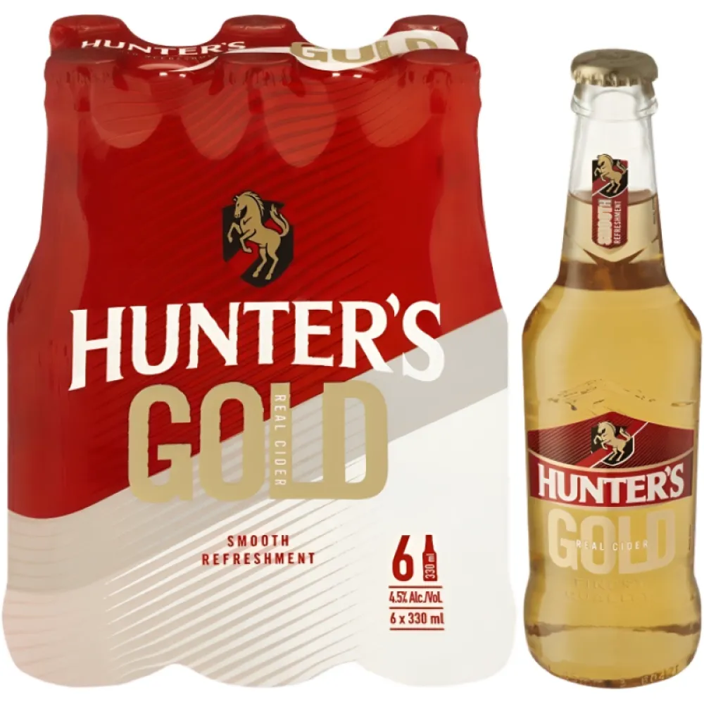 Hunter's Gold Cider 330ml (6-Pack Bottle)